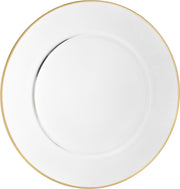 Spectrum Charger with Gold Rim, 12.5"D, Set of 2