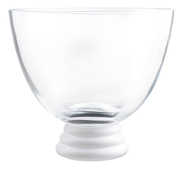 Opal Footed Bowl with White Foot, 8"D