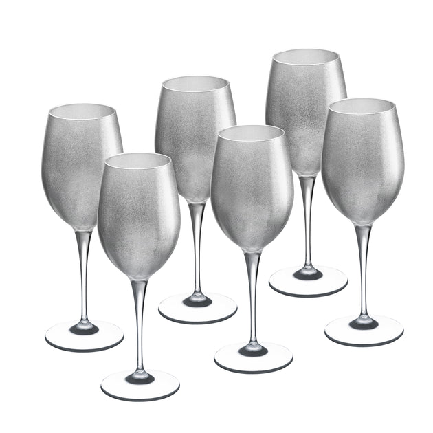 European Handmade Lead Free Crystalline White Wine Glass - Decorated w –  Barski