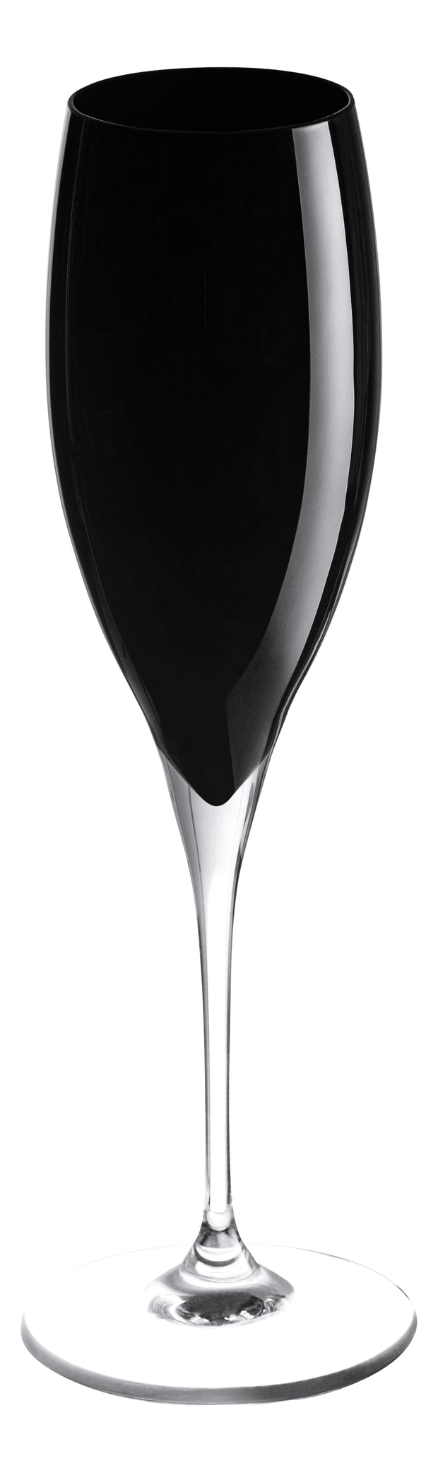 Opaque Black Champagne Flute, 11 oz. Set of 6