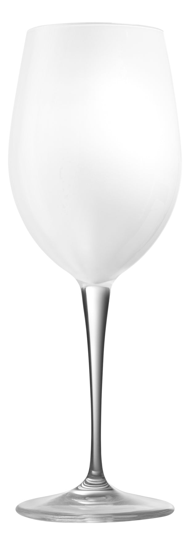 Opaque Red Wine Glass White, 18 oz. Set of 6