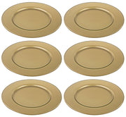 Opaque Gold Charger, 12.5"D, Set of 6