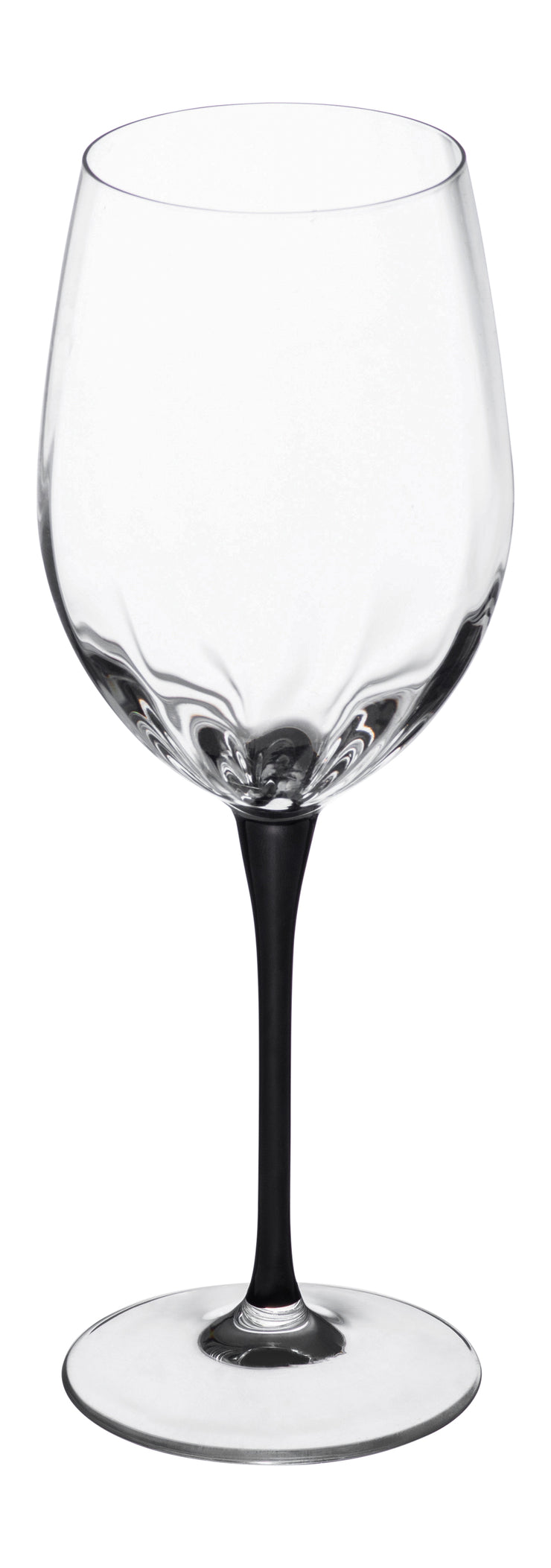 Spectrum Red Wine Glass with Black Stem, 18 oz. Set of 6