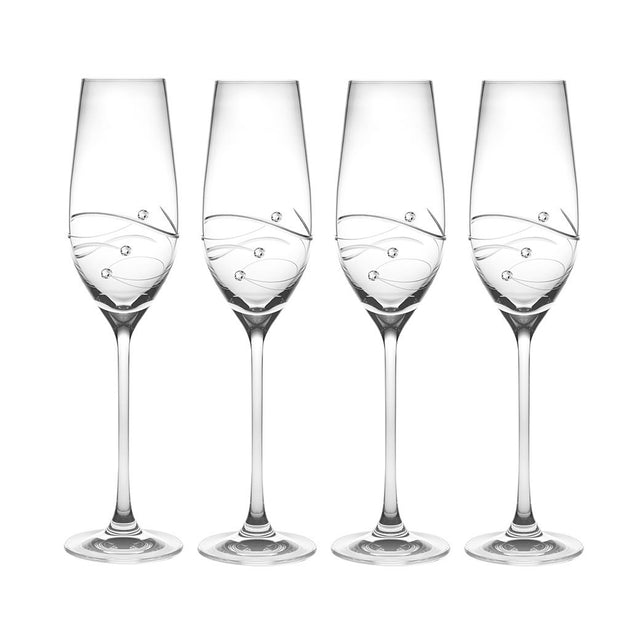 European Glass Toasting Flute - Champagne - Flutes - Set of 6 Crystal –  Barski