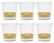 Prisma Double Old Fashion with Gold band, 13.5 oz. Set of 6