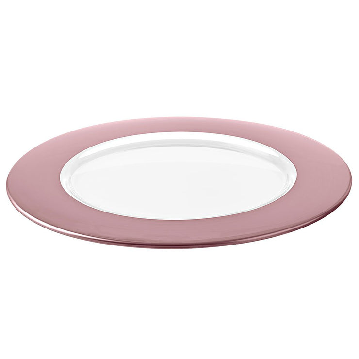 I Preziosi Charger with Rose Pink Band , 12.6"D, Set of 2