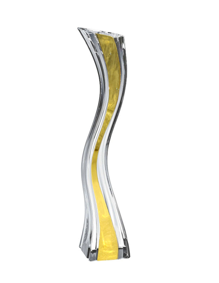 Twist Candlestick with Gold, 12"H