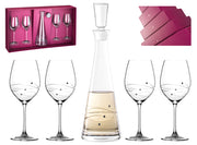 Sparkle 5 pc. Wine Set, Decanter and 4 Glass, Decanter: 33 oz. Wine: 12.5 oz.