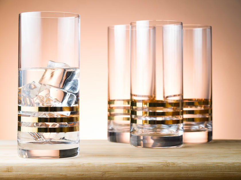 European Crystal Highball Glasses - Drinking Tumblers - For Water , Ju –  Barski