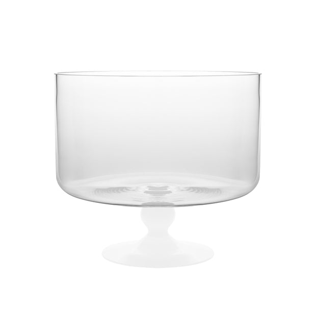 Opal Trifle Bowl with White Foot, 9.2"D, 170 oz.