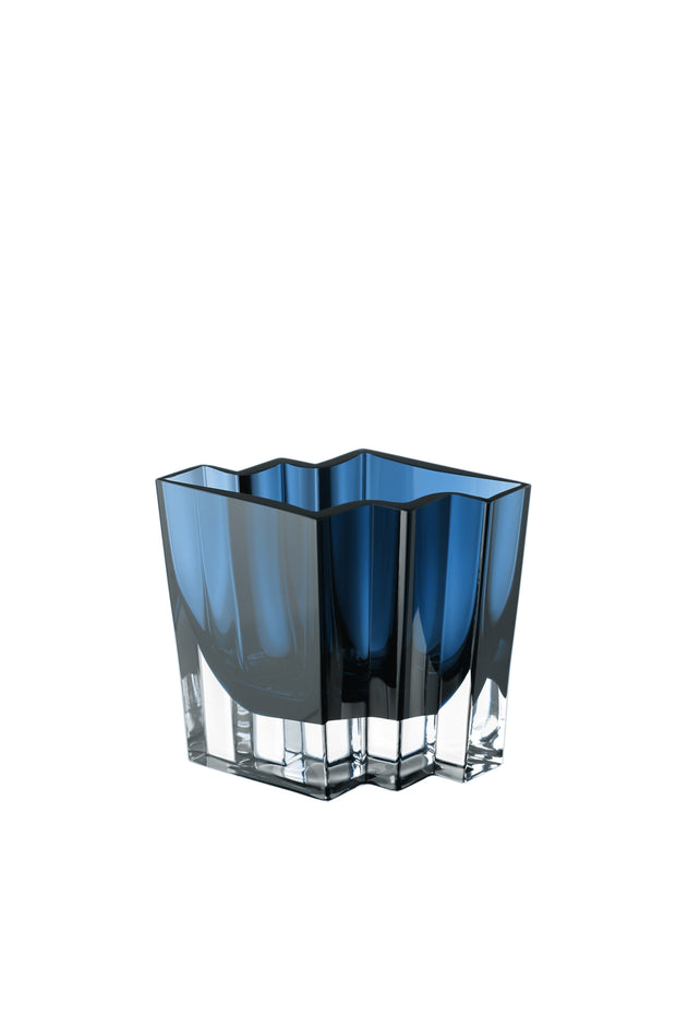 Chevron Vase, Midnight Blue
