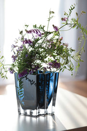 Chevron Vase, Midnight Blue
