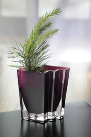 Chevron Vase, Amethyst
