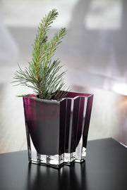 Chevron Vase, Amethyst