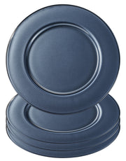 Onyx Charger, Pearl Midnight-Blue, Set of 4