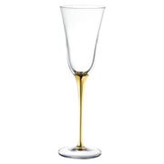 Spectrum Champagne Flute with Gold Stem, 8 oz. Set of 4