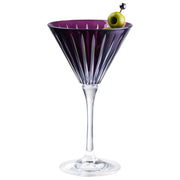 Amethyst Colored  Martini  Stemmed Glasses , Set of 6 , 7 Oz.