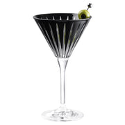 Black Colored  Martini  Stemmed Glasses , Set of 6 , 7 Oz.