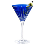 Blue Colored  Martini  Stemmed Glasses , Set of 6 , 7 Oz.