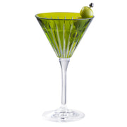 Assorted Colored  Martini  Stemmed Glasses , Set of 6 , 7 Oz.