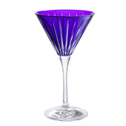 Purple Colored  Martini  Stemmed Glasses , Set of 6 , 7 Oz.