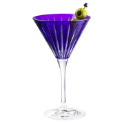 Assorted Colored  Martini  Stemmed Glasses , Set of 6 , 7 Oz.