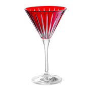 Ruby Colored  Martini  Stemmed Glasses , Set of 6 , 7 Oz.