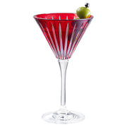 Assorted Colored  Martini  Stemmed Glasses , Set of 6 , 7 Oz.