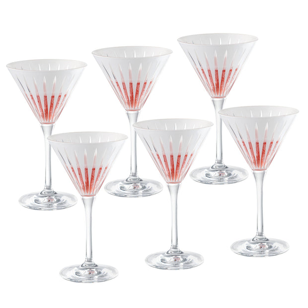 Onyx Martini, White, 7 oz. Set of 6