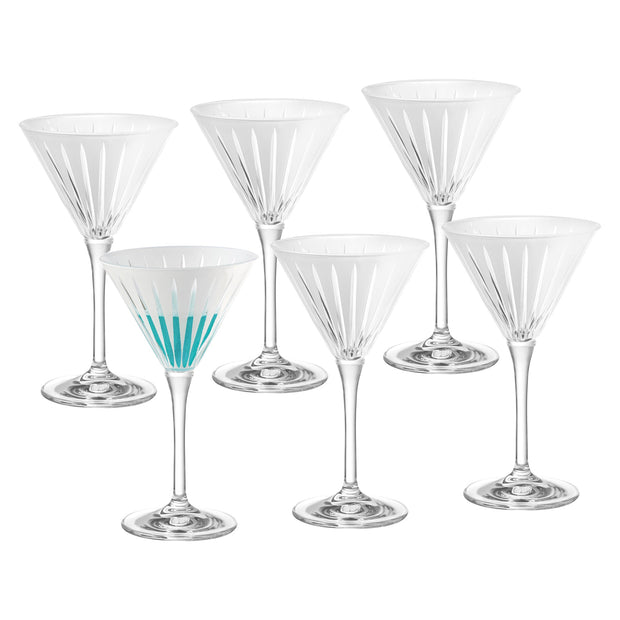 Onyx Martini, White, 7 oz. Set of 6