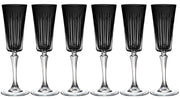 Onyx Champagne Flute Black, 7 Oz. Set of 6