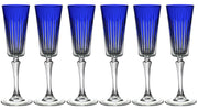 Onyx Champagne Flute Blue, 7 Oz. Set of 6