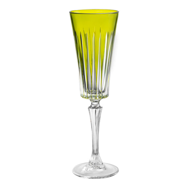 Onyx Champagne Flute Green, 7 Oz. Set of 6