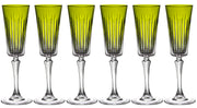 Onyx Champagne Flute Green, 7 Oz. Set of 6