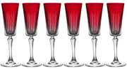 Onyx Champagne Flute Ruby, 7 Oz. Set of 6