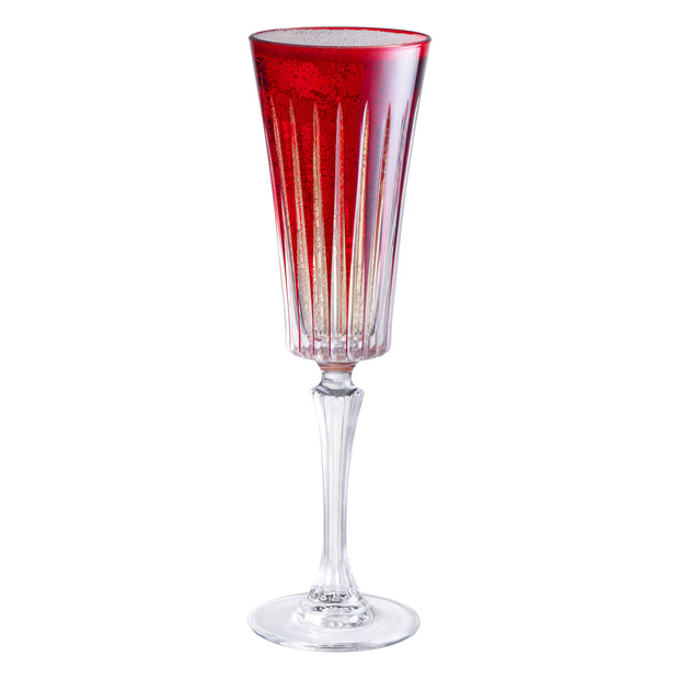 Onyx Champagne Flute Ruby, 7 Oz. Set of 6