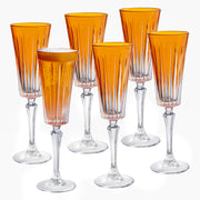 Onyx Champagne Flute Amber, 7 Oz. Set of 6