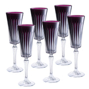 Onyx Champagne Flute Amethyst, 7 Oz. Set of 6