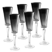 Onyx Champagne Flute Black, 7 Oz. Set of 6