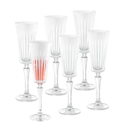 Onyx Champagne Flute, White, 7 oz. Set of 6