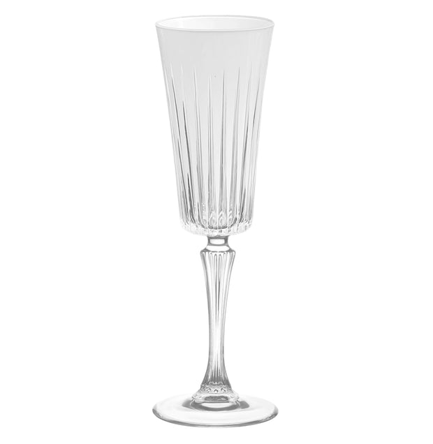 Onyx Champagne Flute, White, 7 oz. Set of 6