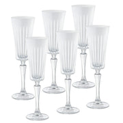 Onyx Champagne Flute, White, 7 oz. Set of 6