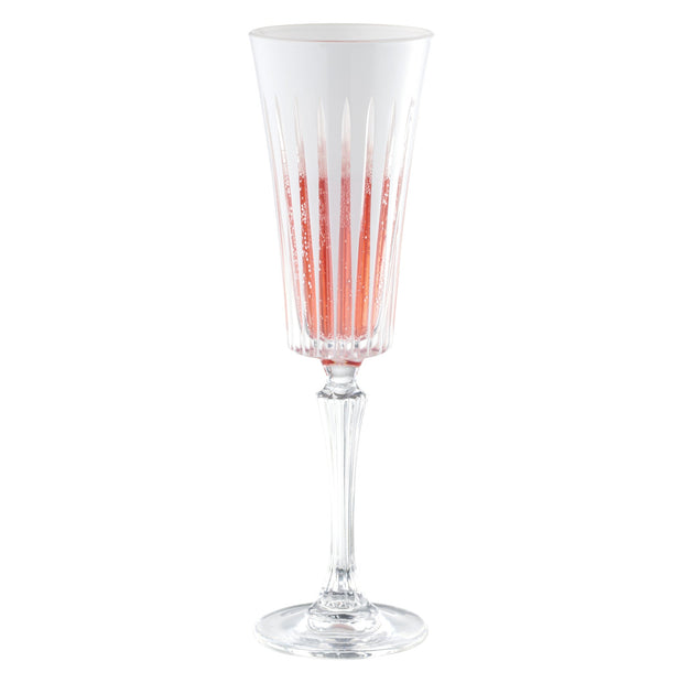 Onyx Champagne Flute, White, 7 oz. Set of 6