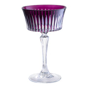 Amethyst Colored Champagne Saucer Glasses,  Set of 6,  8.7 oz.