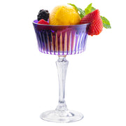 Champagne Saucer Glasses, Purple, Set of 6,  8.7 oz.