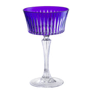 Champagne Saucer Glasses, Purple, Set of 6,  8.7 oz.