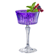 Assorted Colored Champagne Saucer Glasses,  Set of 6,  8.7 oz.