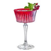 Assorted Colored Champagne Saucer Glasses,  Set of 6,  8.7 oz.