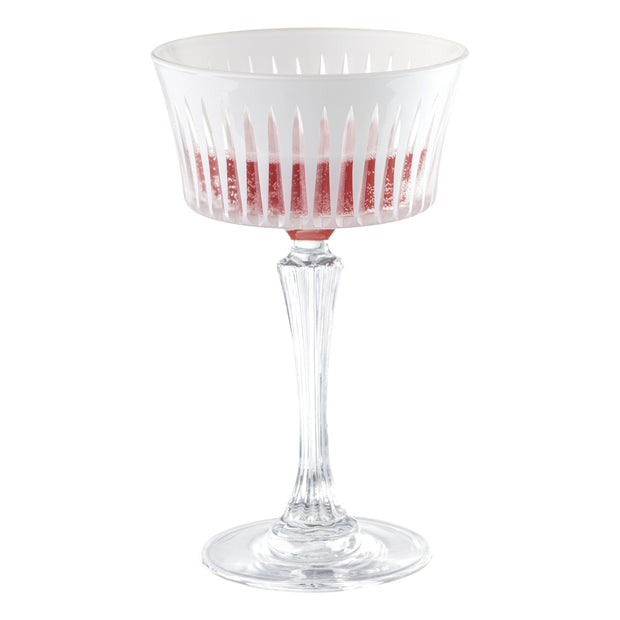Onyx Champagne Coupe, White, 8.75 oz. Set of 6