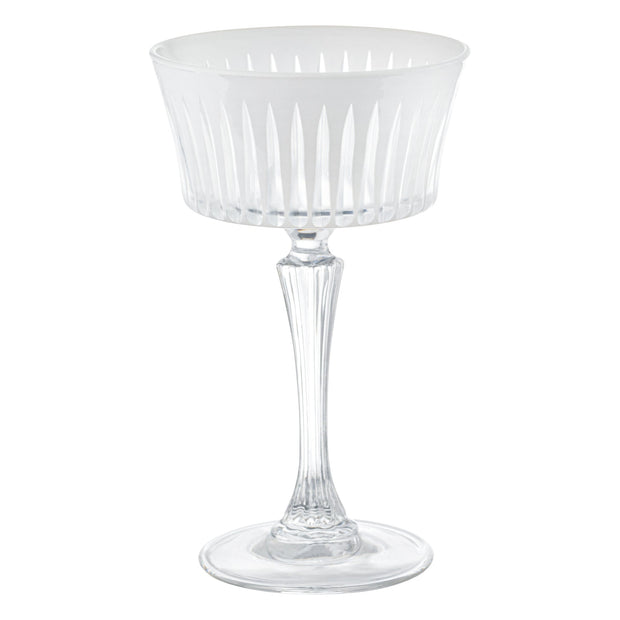 Onyx Champagne Coupe, White, 8.75 oz. Set of 6